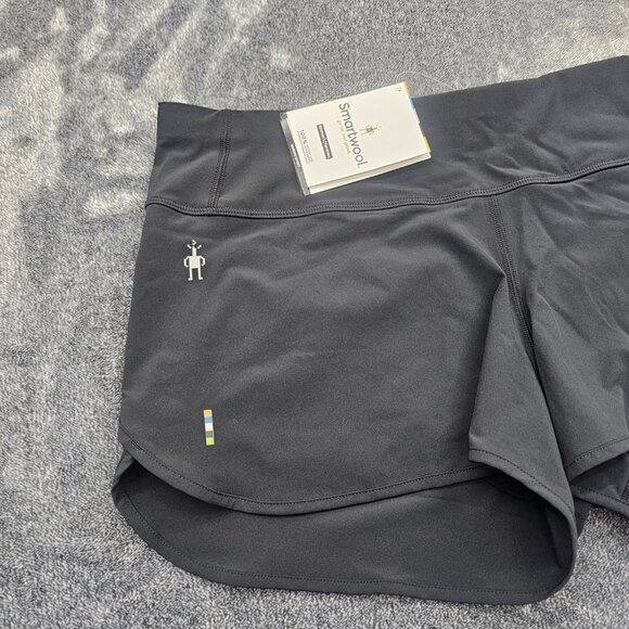 Smartwool Active lined Shorts womens Medium black running trail wool blend NEW - Picture 3 of 12